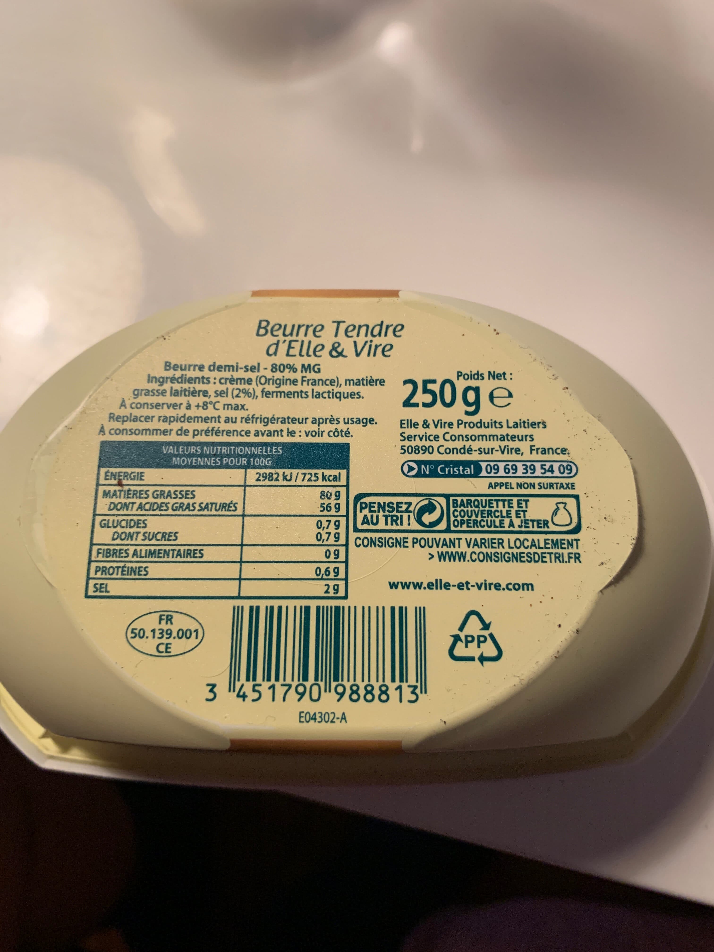 Elle et Vire le beurre tendre packshot