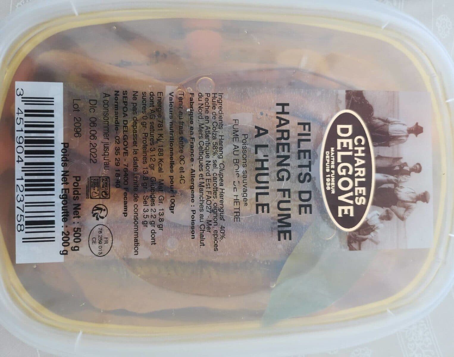 Open Food Facts Filet de Hareng fumé packshot