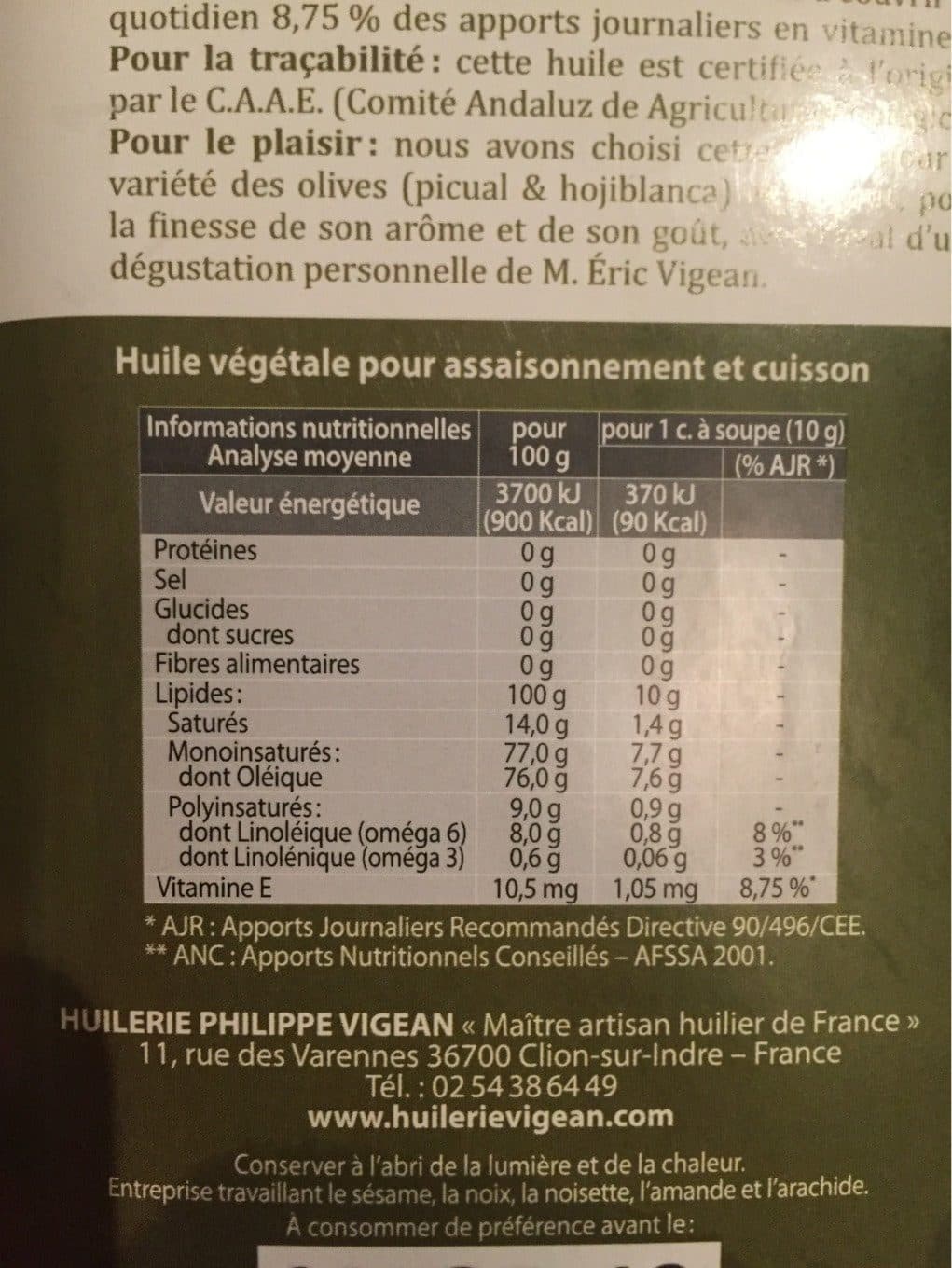 Vigean Huile D'olives Fruitee (3 L) packshot