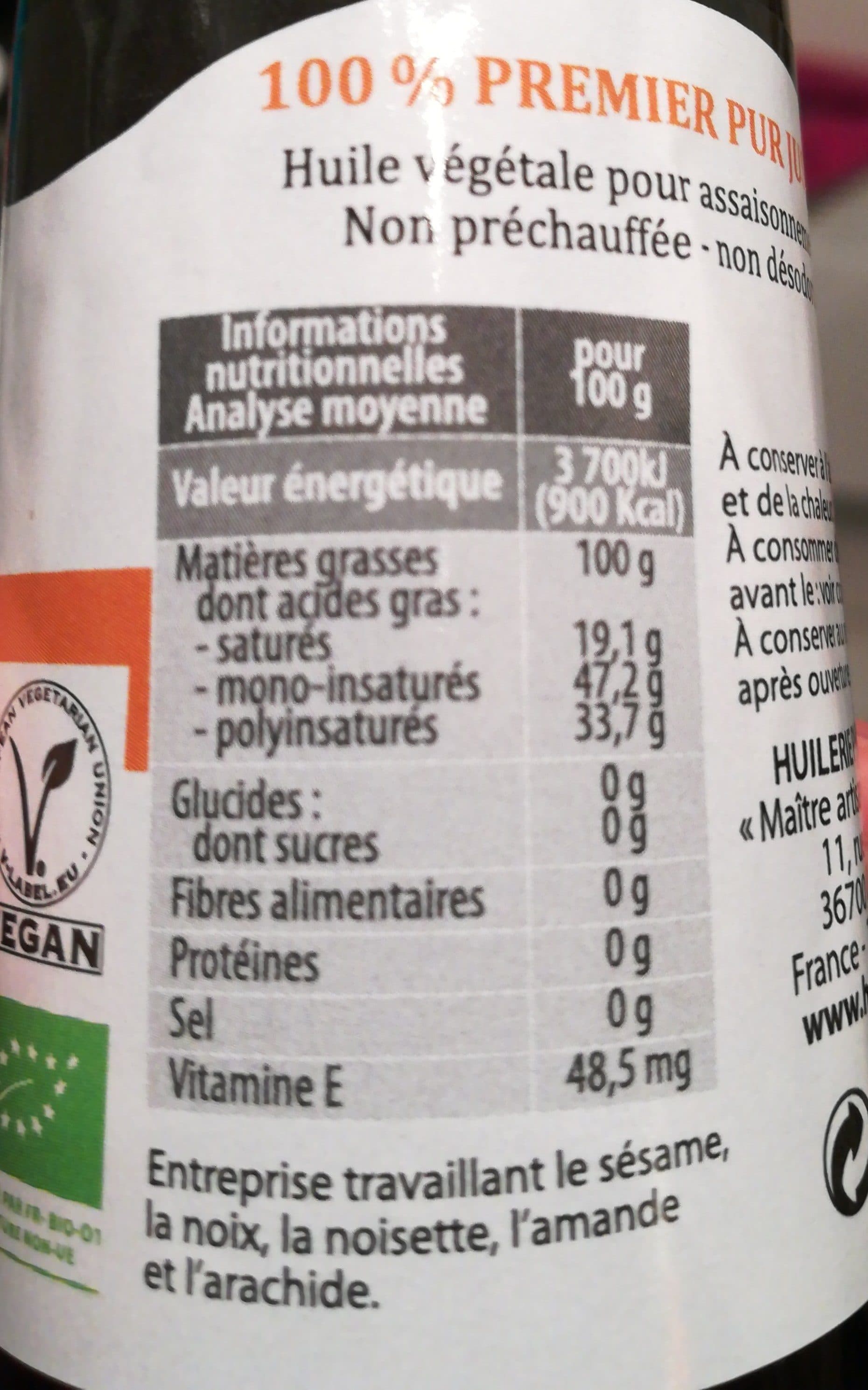 Vigean Huile vierge d'argan bio packshot