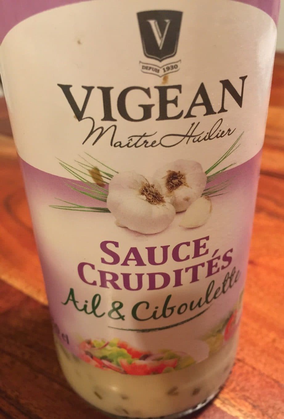Huilerie croix verte Sauce Crudites Ail Ciboulette packshot