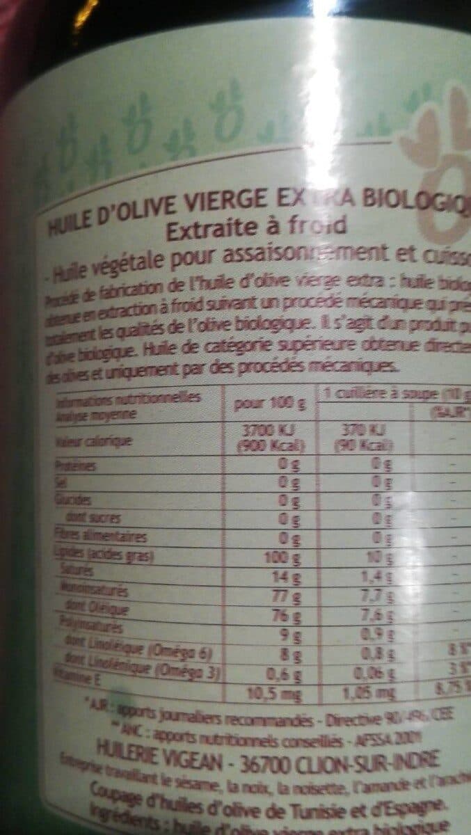 Open Food Facts Huile d'olive packshot