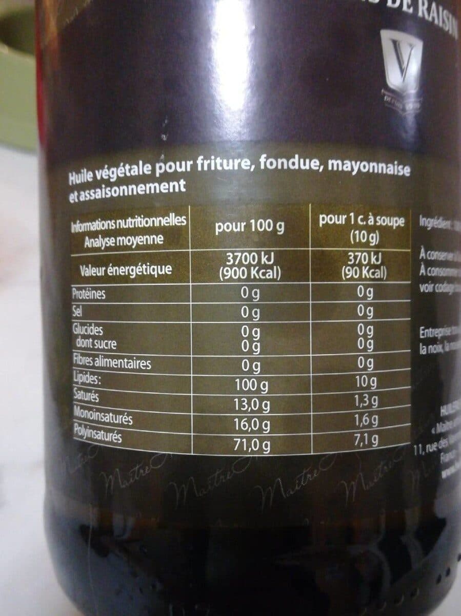 Vigean Huile de pépins de raisin 1L packshot
