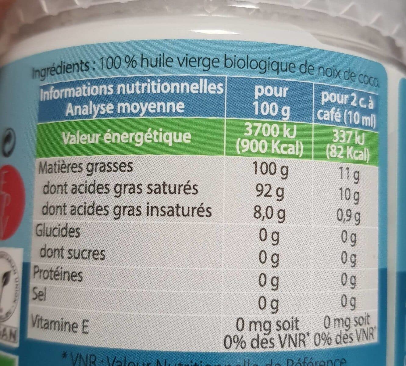 Vigean Huile vierge de noix de coco packshot