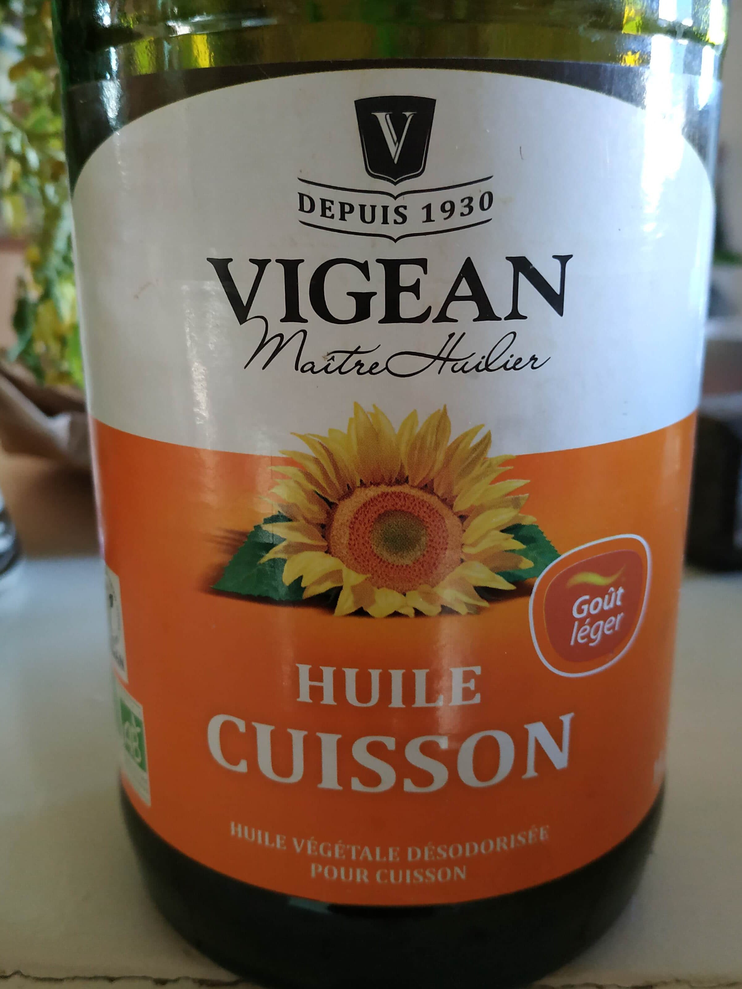 Vigean Huile bio pour cuisson packshot