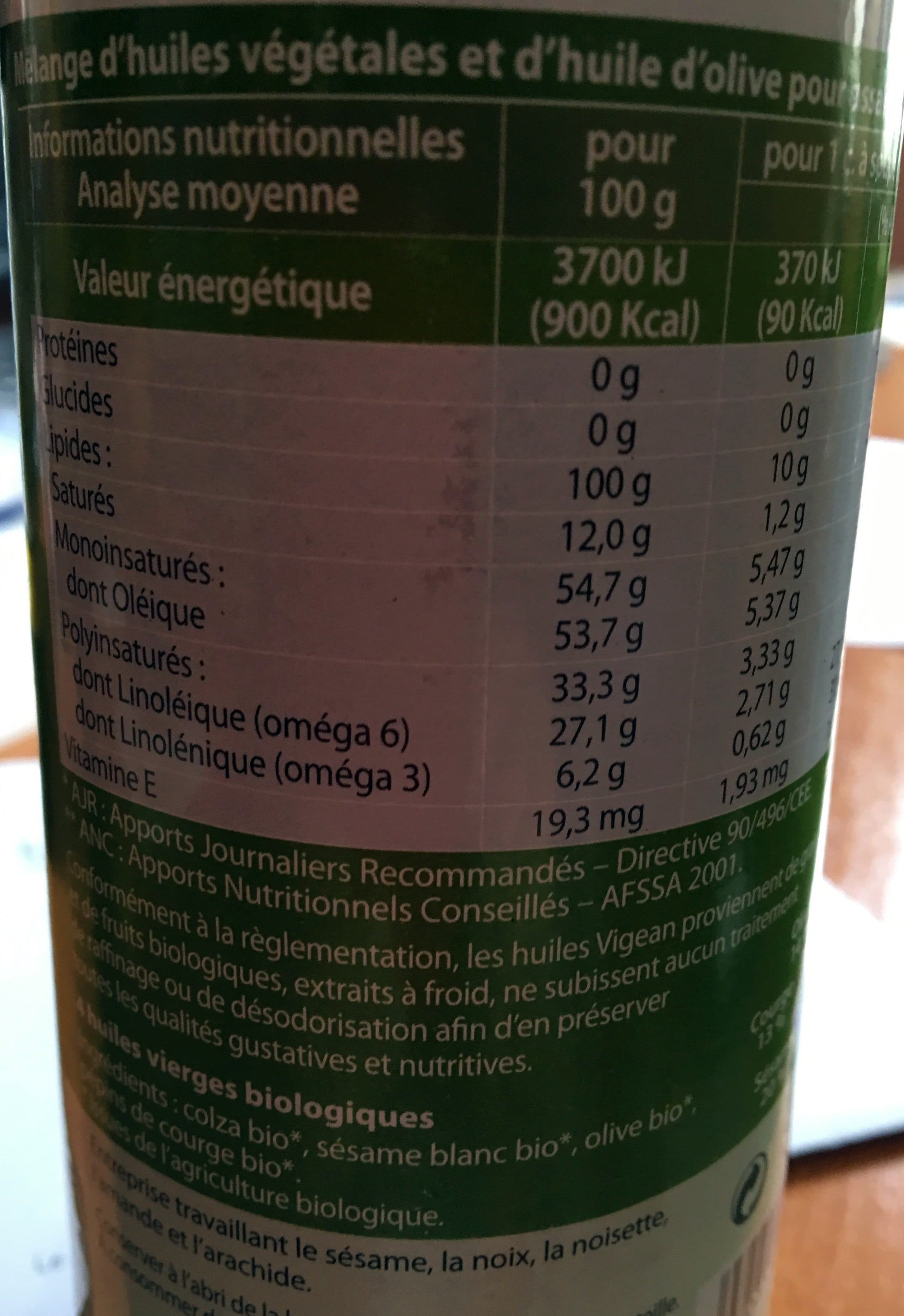 QuatuOr Huile de Pépins de courge Colza~Olive Sésame Première pression à froid packshot
