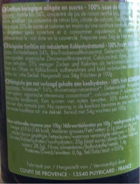 Confiturelle Confiture Myrtilles packshot