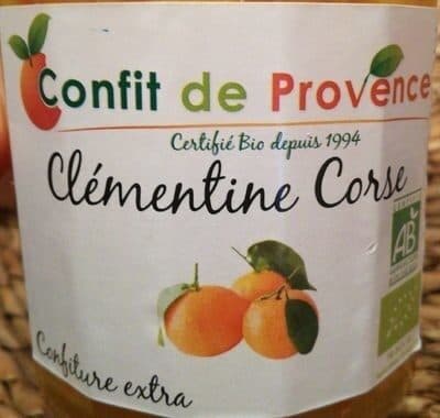 Confit de provence Clémentine Corse packshot