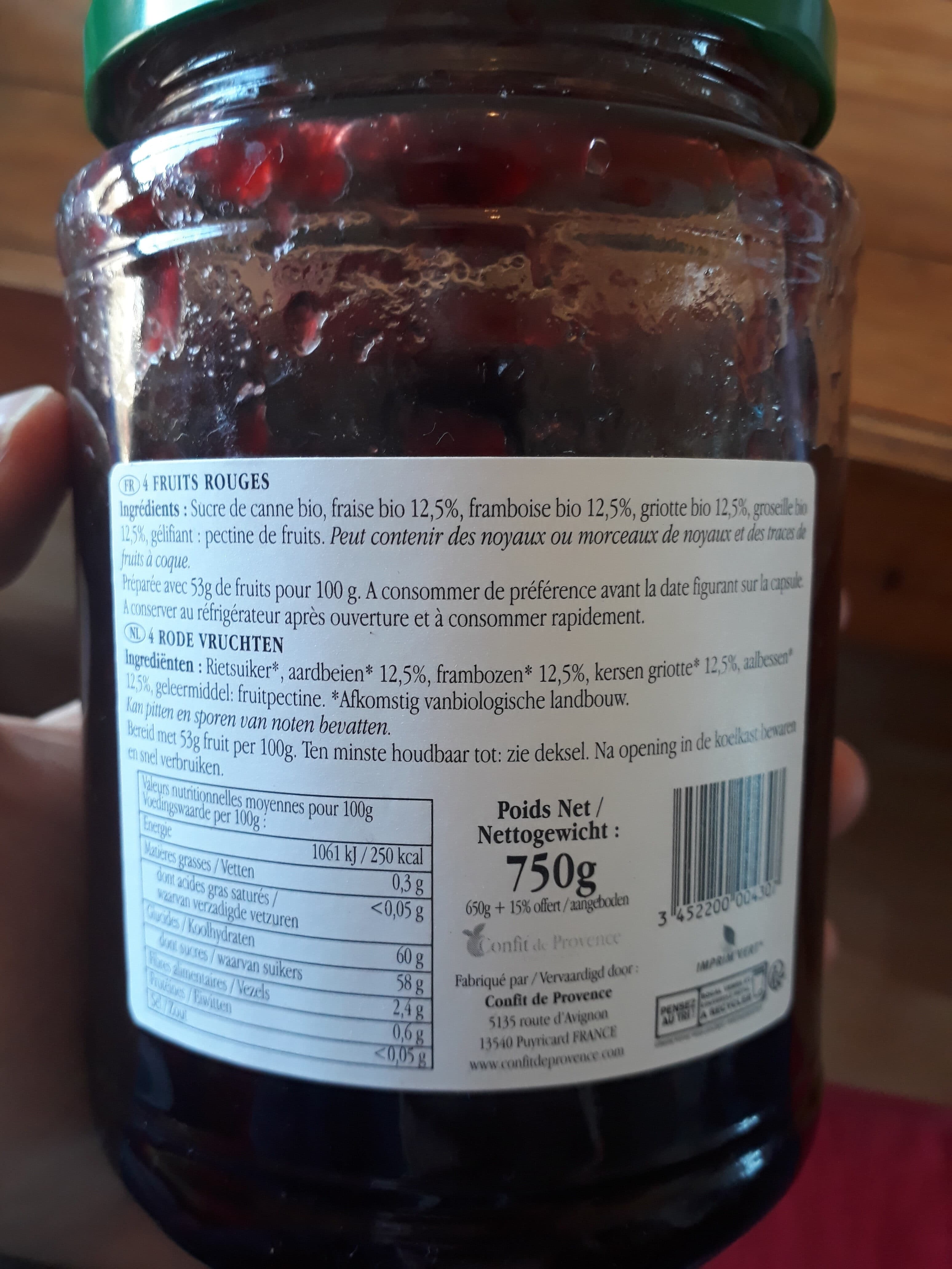 Confit De Provence Confit De Provence 4 Fruits Rouges packshot