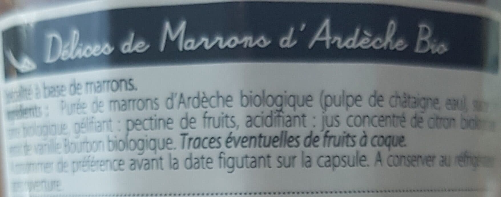 Confit de Provence Délices de marrons d'Ardèche Bio packshot