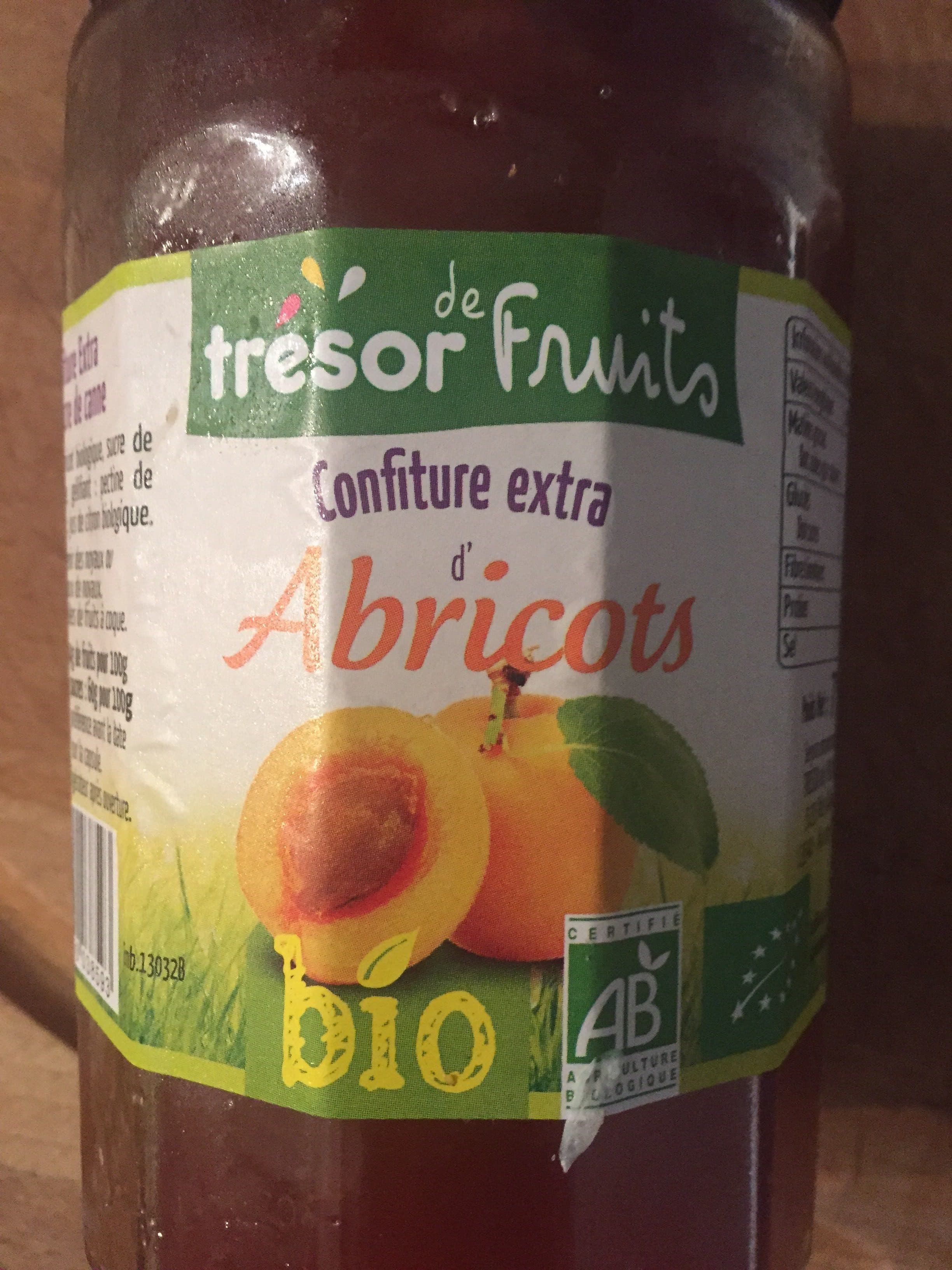 Trésor de fruits Confiture extra d'abricots packshot