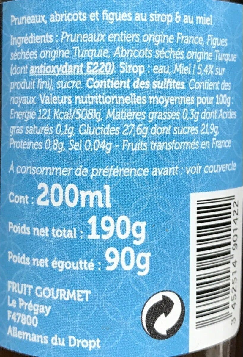 Fruit Gourmet Delice gascon miel packshot