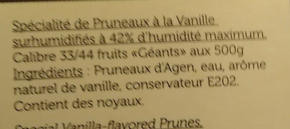 Open Food Facts Pruneaux à la vanille packshot