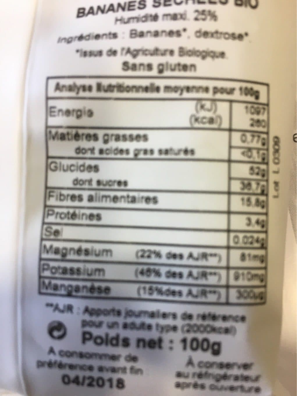 Lilifruit Bananes sechees moelleuses packshot