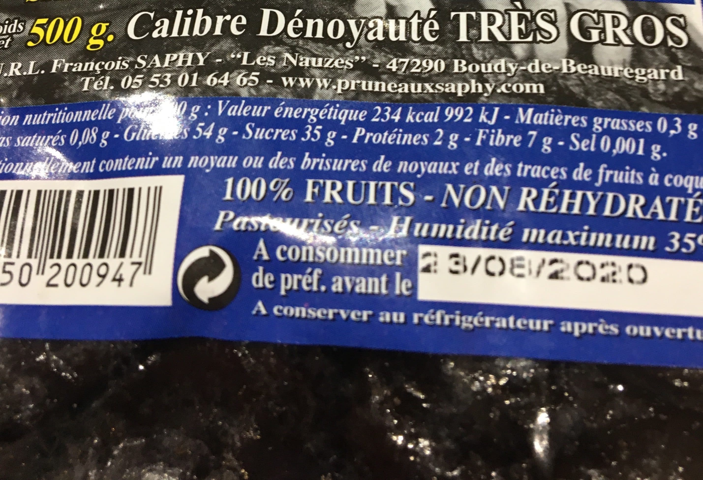 Le Diamant Noir Pruneaux Mi-Cuits packshot