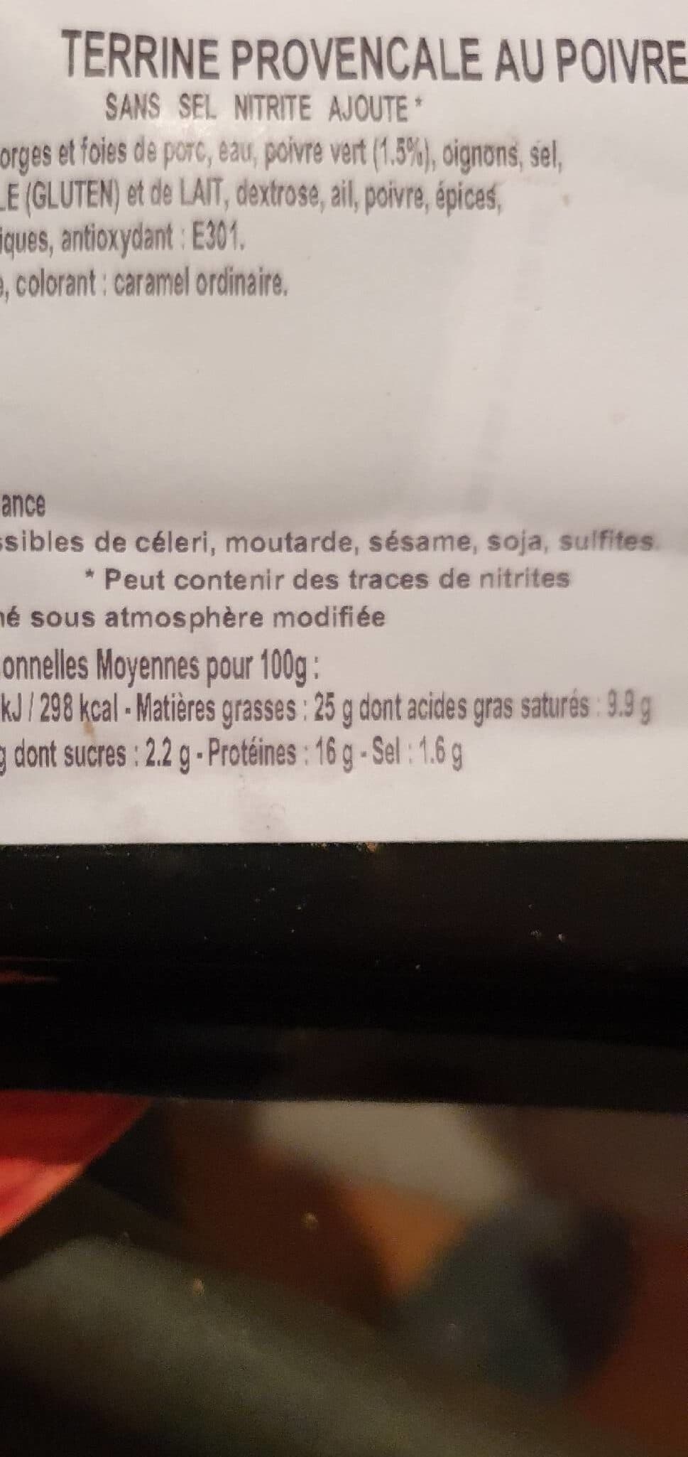 Open Food Facts Terrine provençale au poivre vert packshot
