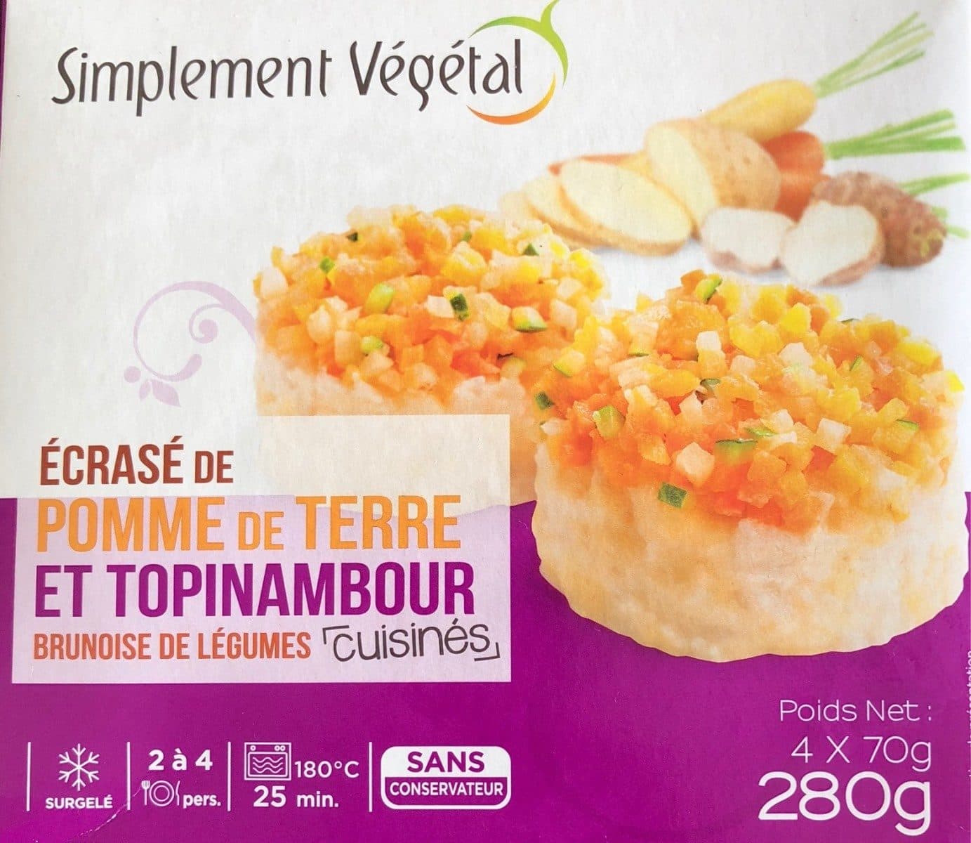 Open Food Facts Ecrasé de pomme de terre et topinambour packshot