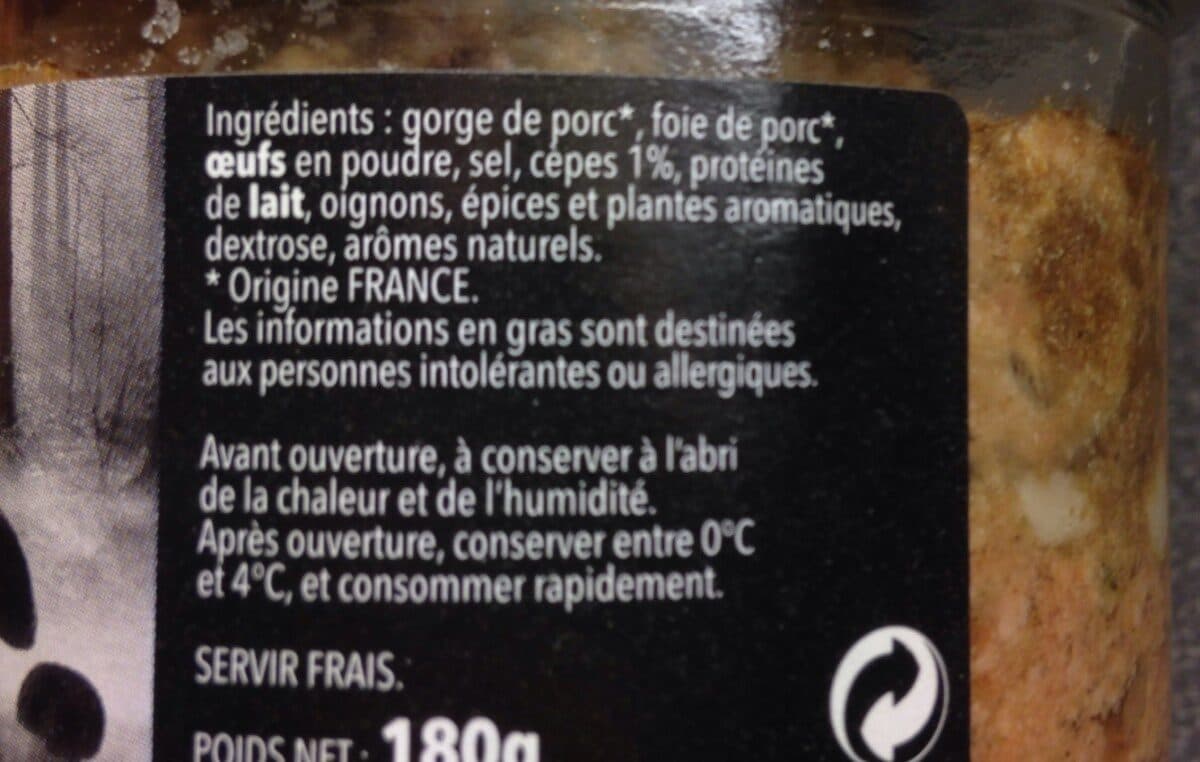 Avon & Ragobert Terrine de campagne aux cèpes packshot