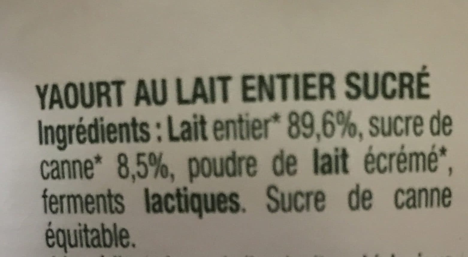 Yogourmand Yaourt bio nature sucré packshot