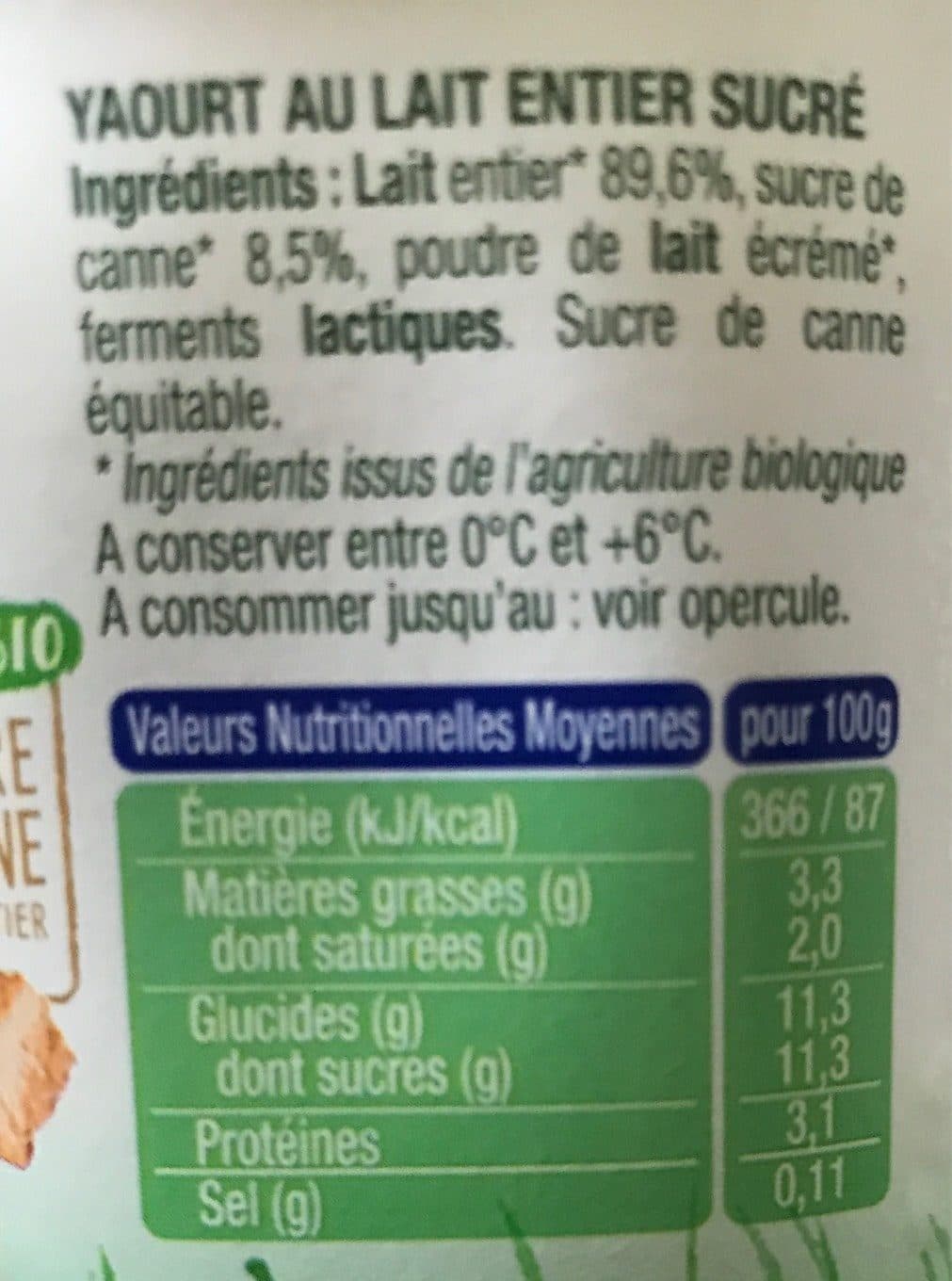 Yogourmand Yaourt bio nature sucré packshot