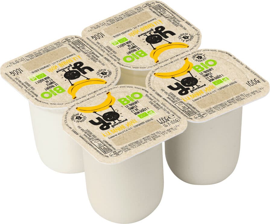 YOgourmand Yaourt brassé bio banane mixée packshot