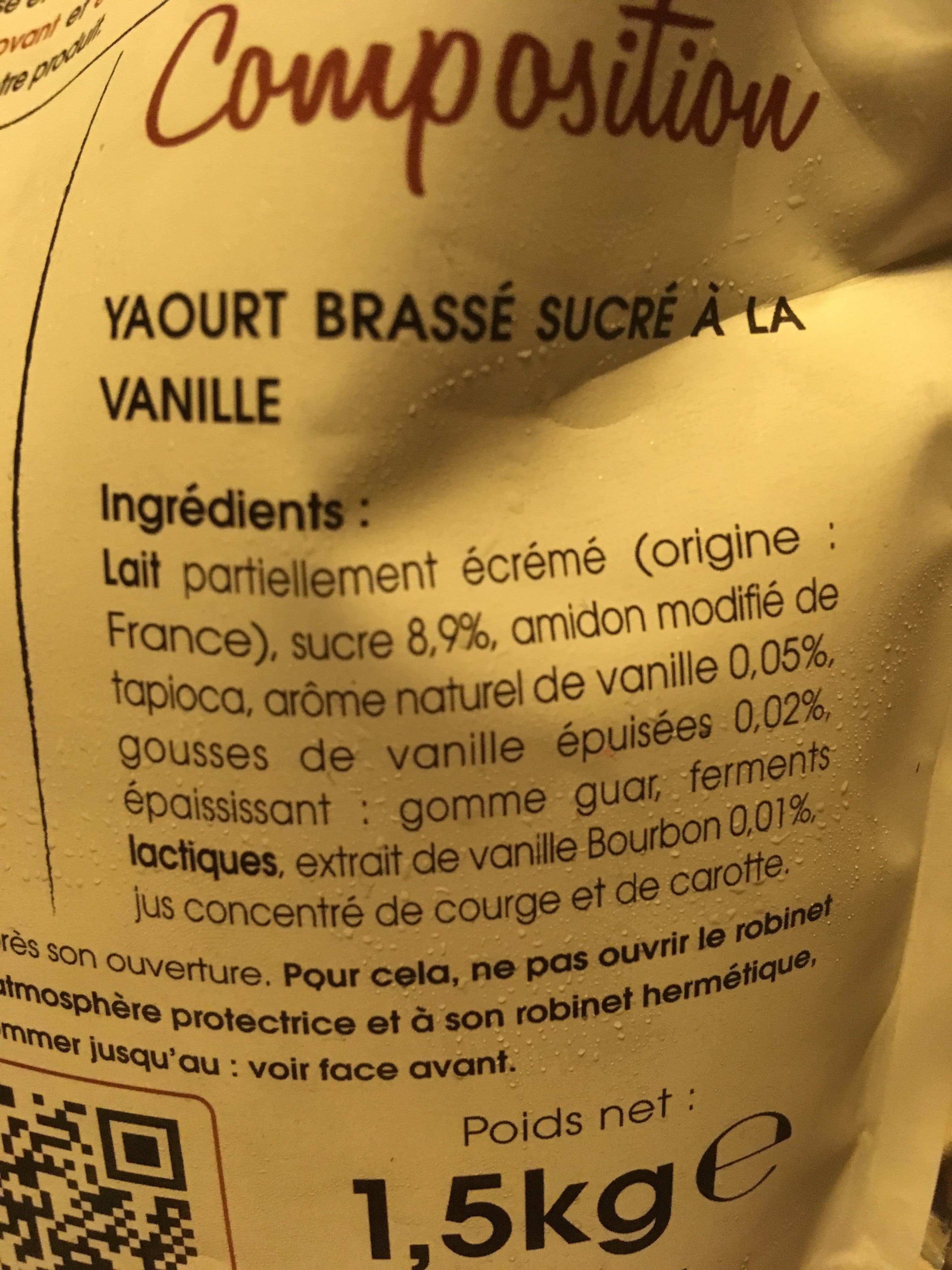 la fontaine à yaourt La Fontaine à Yaourt à Boire Vanille Bourbon packshot