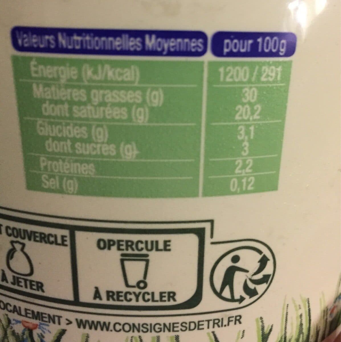 Yogourmand Crème fraîche épaisse de vache bio 30% MG packshot