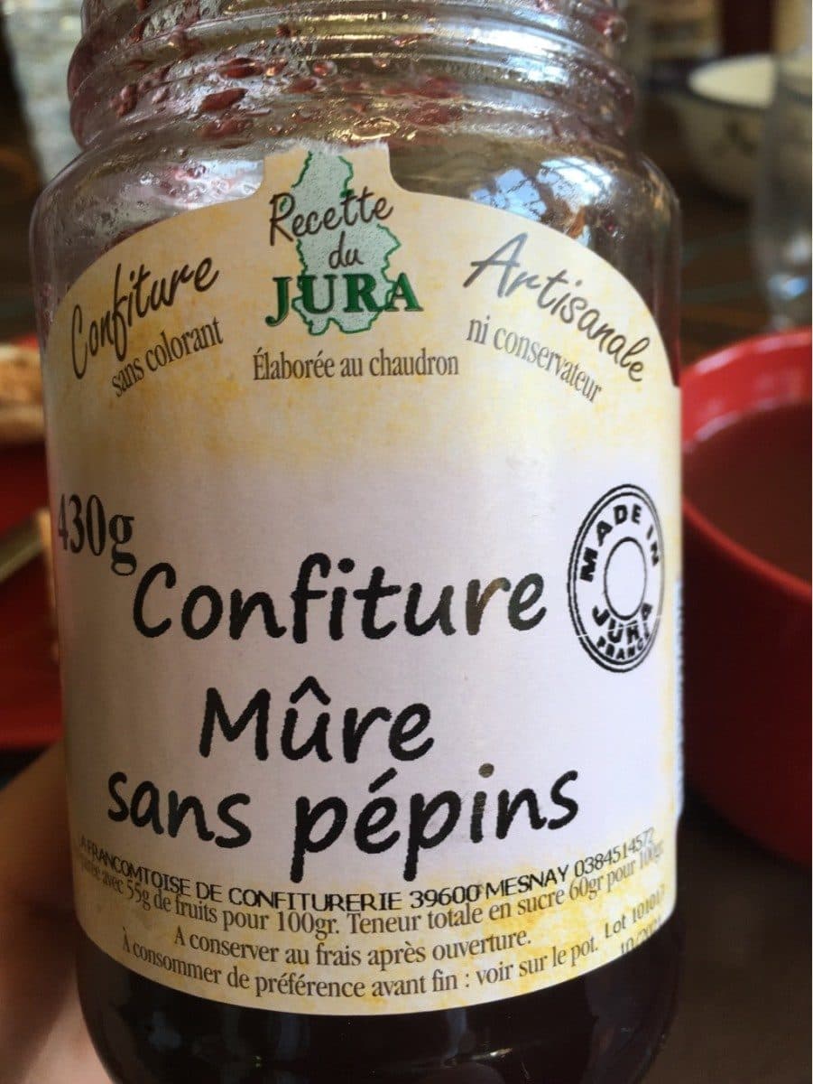 La Francomtoise de Confiturerie Confiture de mure sans pepin packshot
