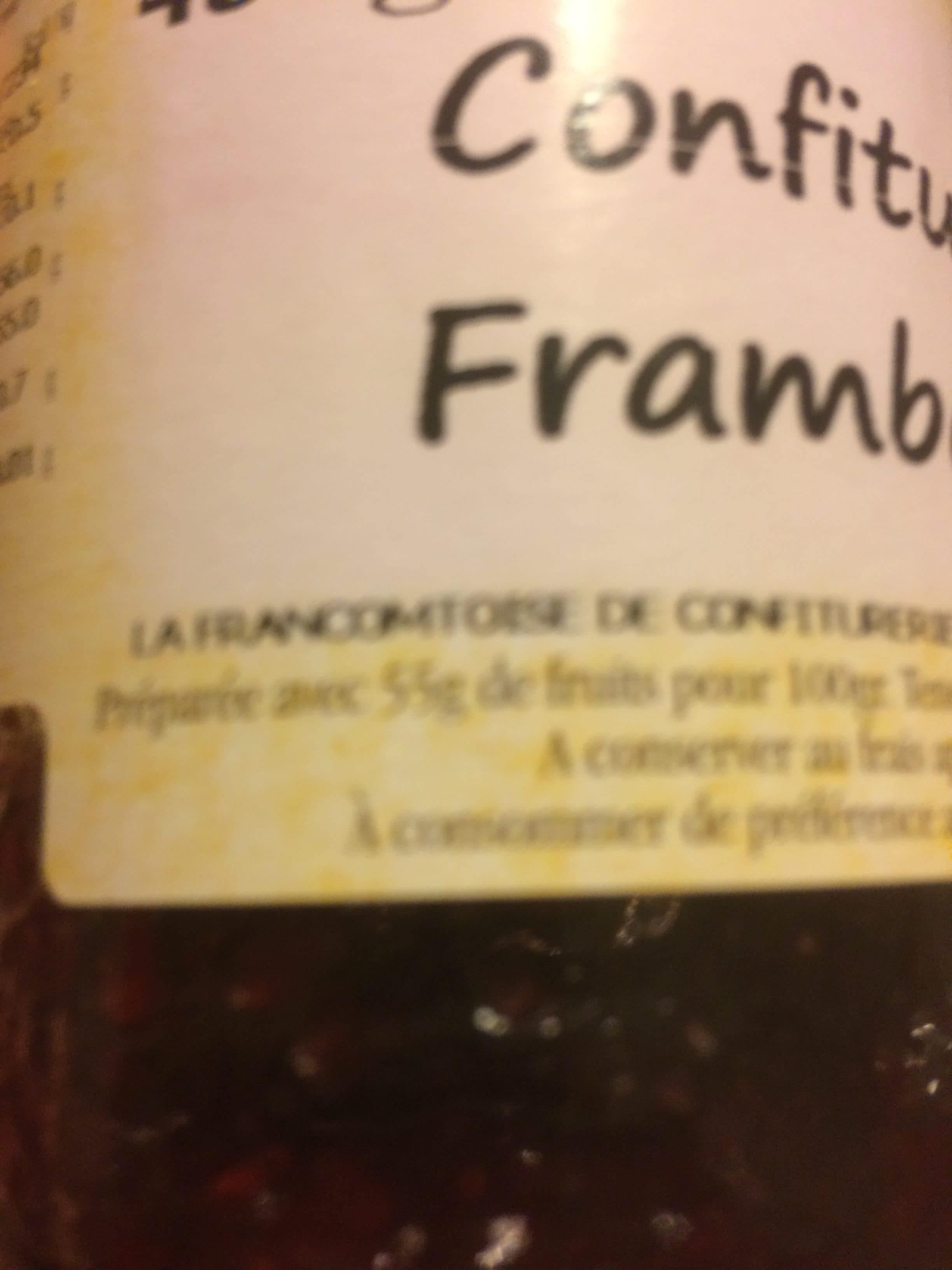 La Francomtoise de Confiturerie Confiture de framboise packshot