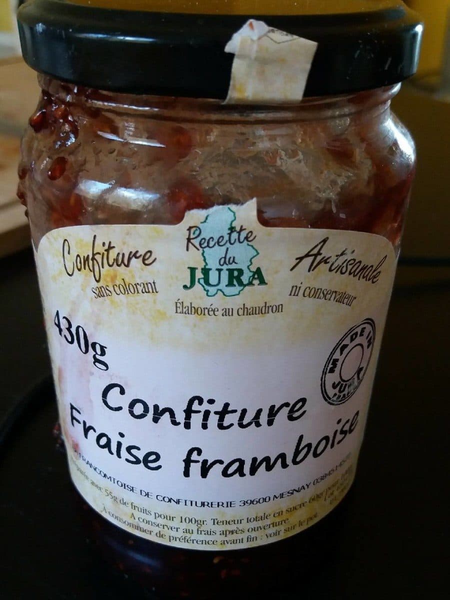 La Francomtoise de Confiturerie Confiture fraise framboise packshot