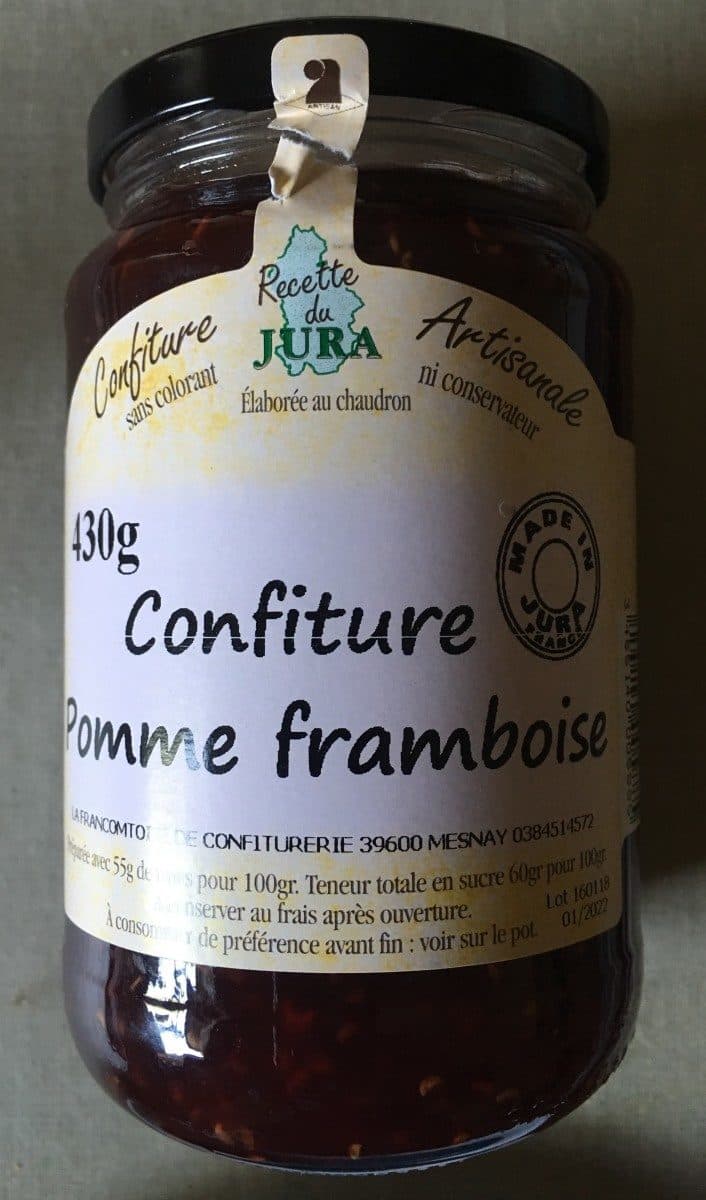 La Francomtoise de Confiturerie Confiture pomme framboise packshot