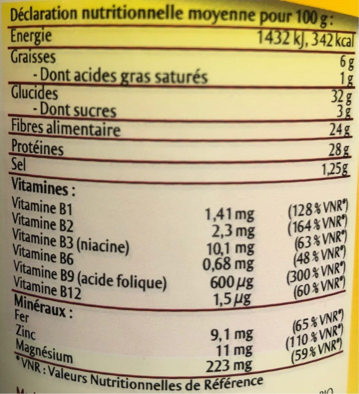 Novita Flocons de levure nature bio packshot