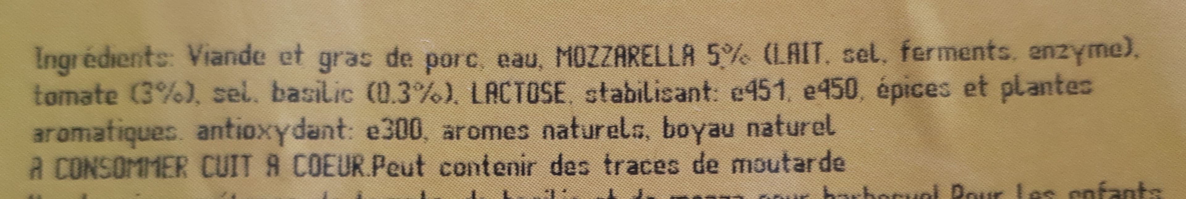 Au Fumé Vosgien Saucisse blanche tomate mozza basilic packshot