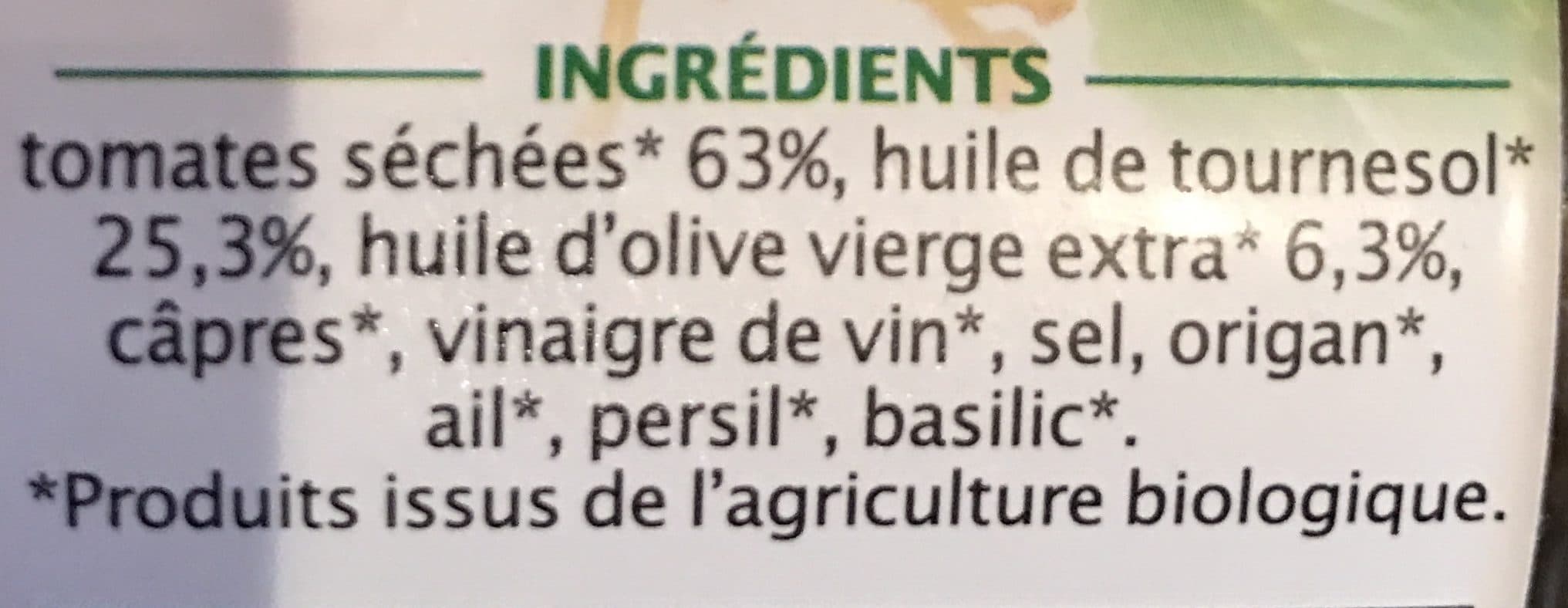 Jardin bio Tomates séchées packshot