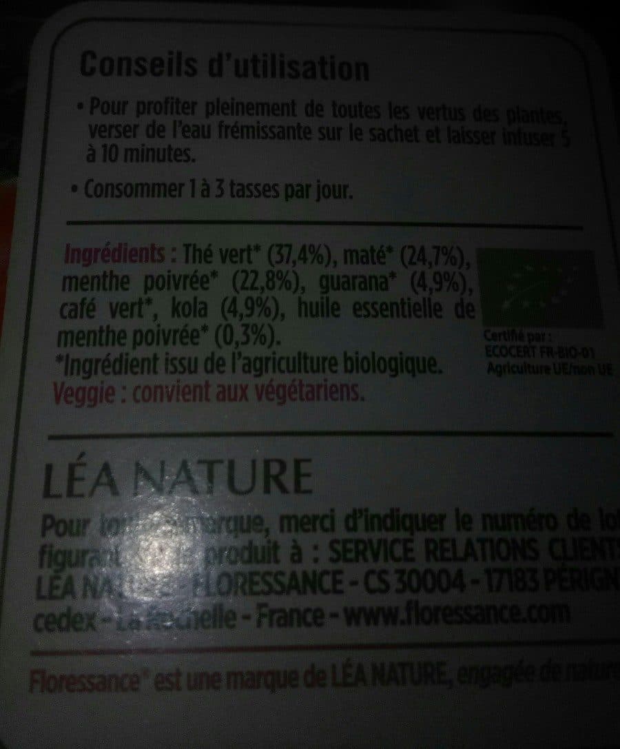 Floressance Thé brûle graisses (thé vert+2plantes) packshot