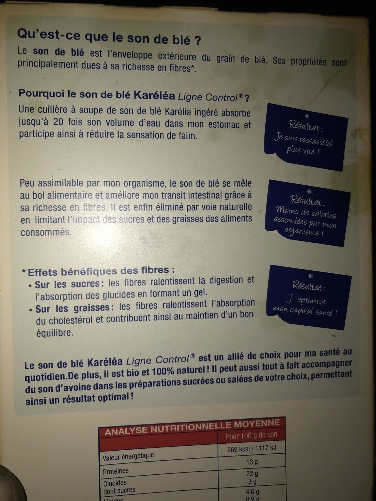 Karéléa Le Son De Blé Est L'enveloppe Extérieure Du Grain De Blé. packshot