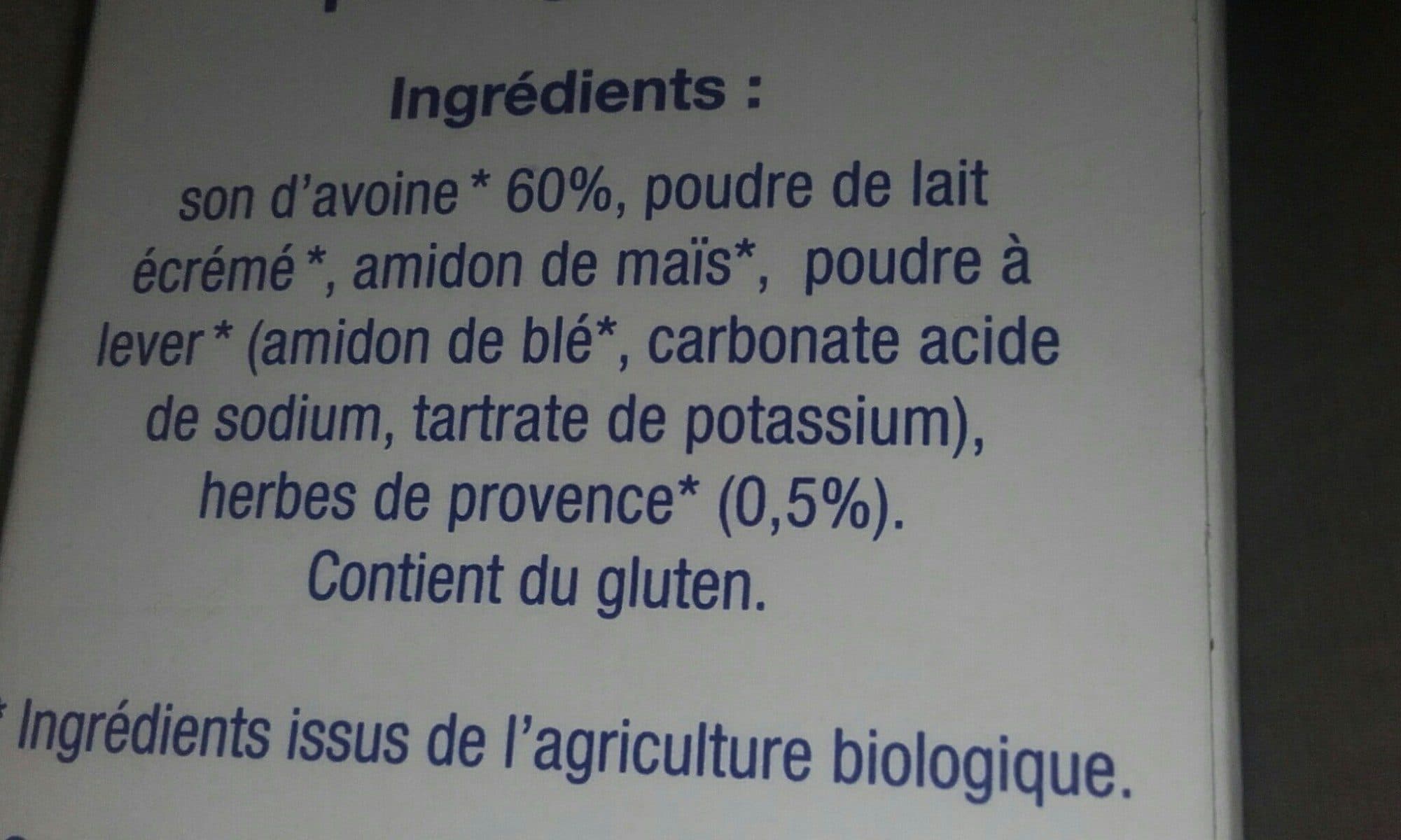 Open Food Facts Galettes Son D'avoine Bio Herbes Provence Karelea Ligne packshot
