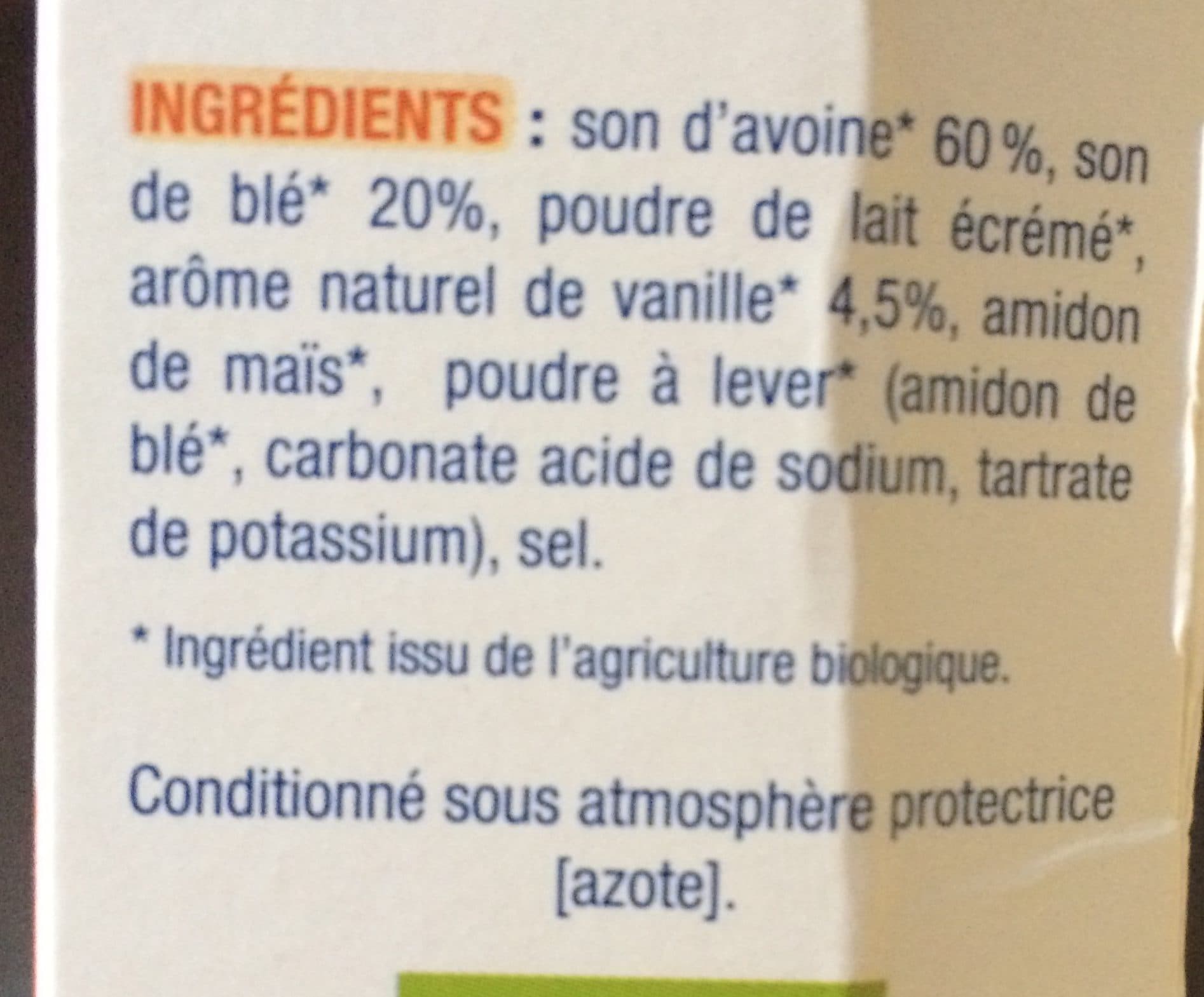 Karéléa Galettes son d'avoine vanille packshot