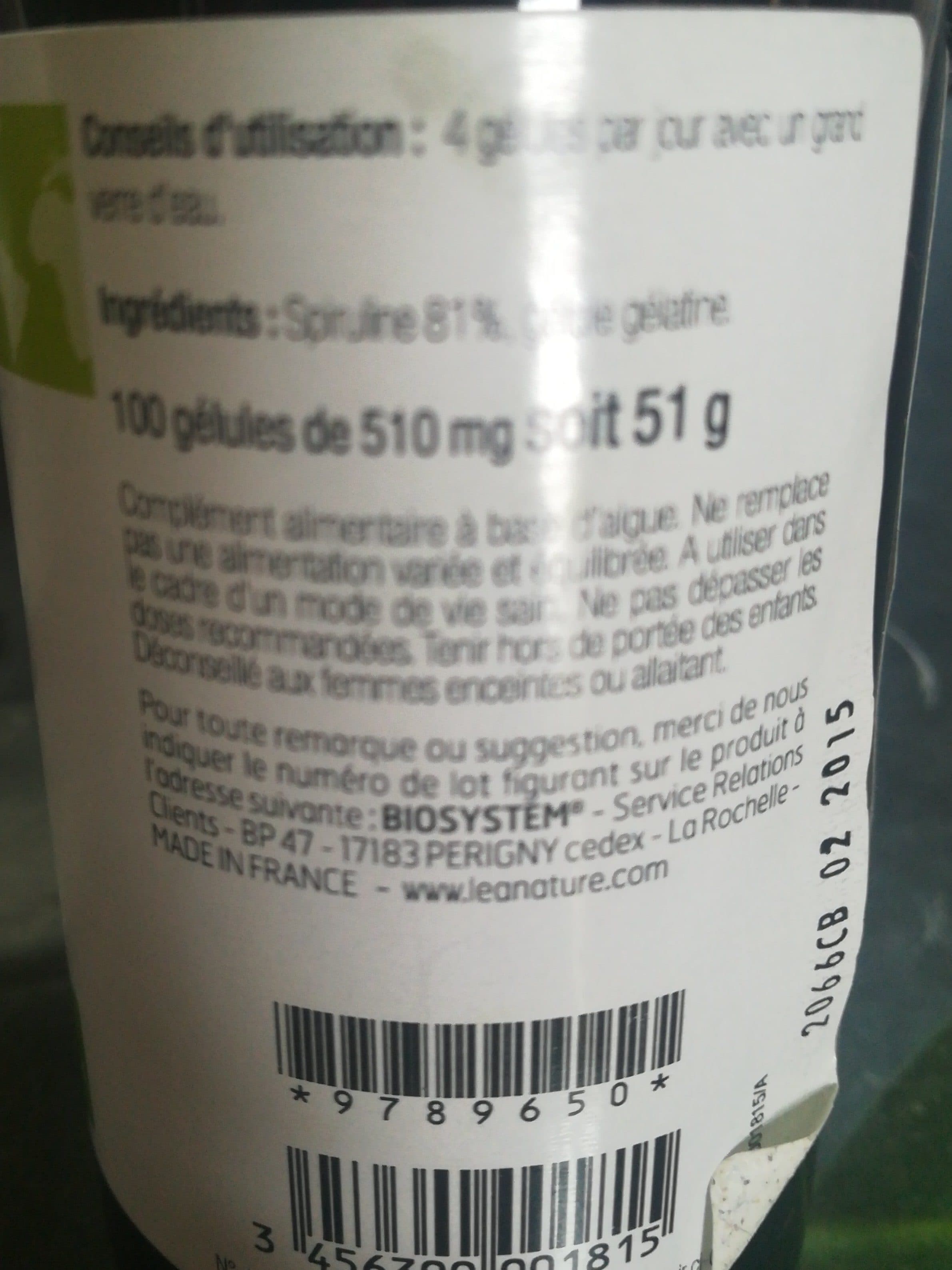 Naturesystem Spiruline packshot