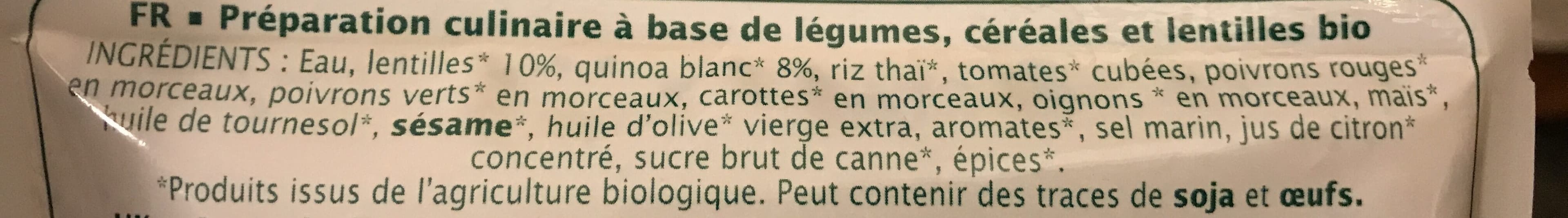 Jardin Bio Mélange gourmand Lentilles quinoa légumes packshot