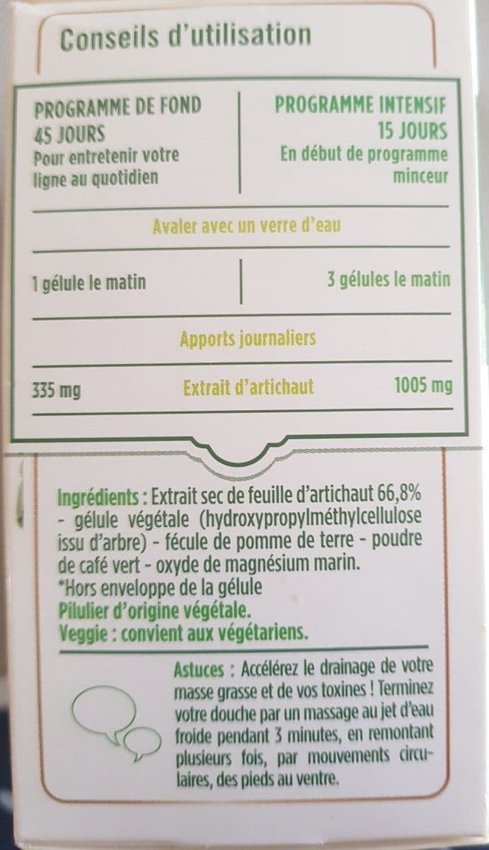 Floressance Gélules Végétales Amincissant, Détoxinant - Artichaut packshot