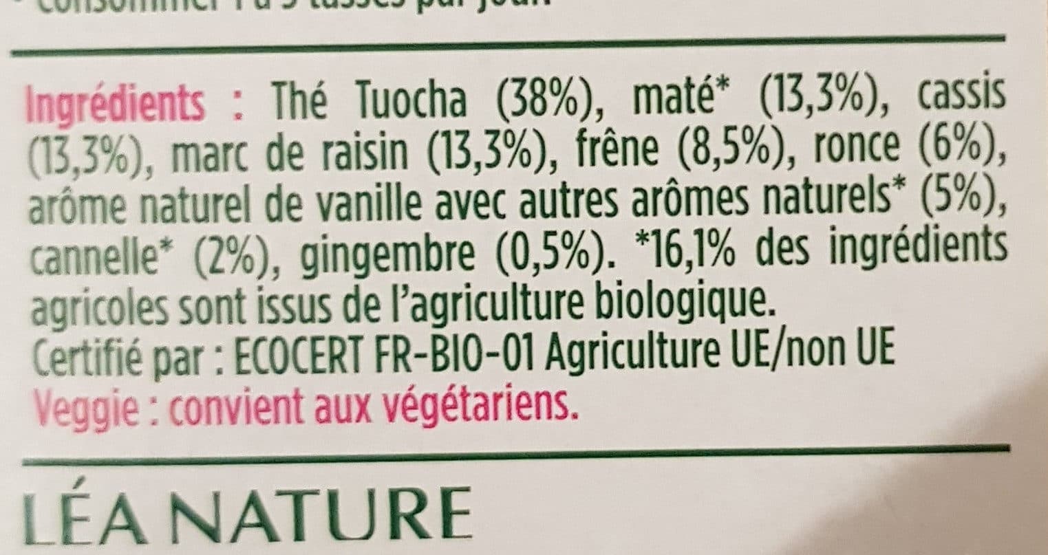 Léa nature Thé kilos tenaces packshot