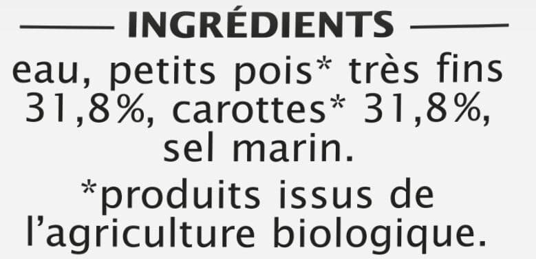 Jardin bio Petits pois et jeunes carottes packshot