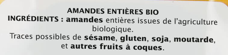Jardin bio Amandes natures packshot