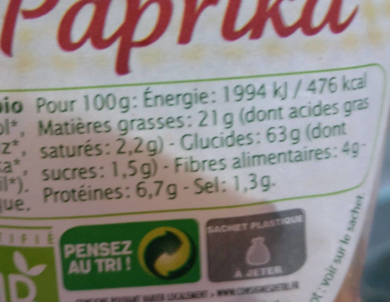 Jardin bio Tortillas Paprika packshot