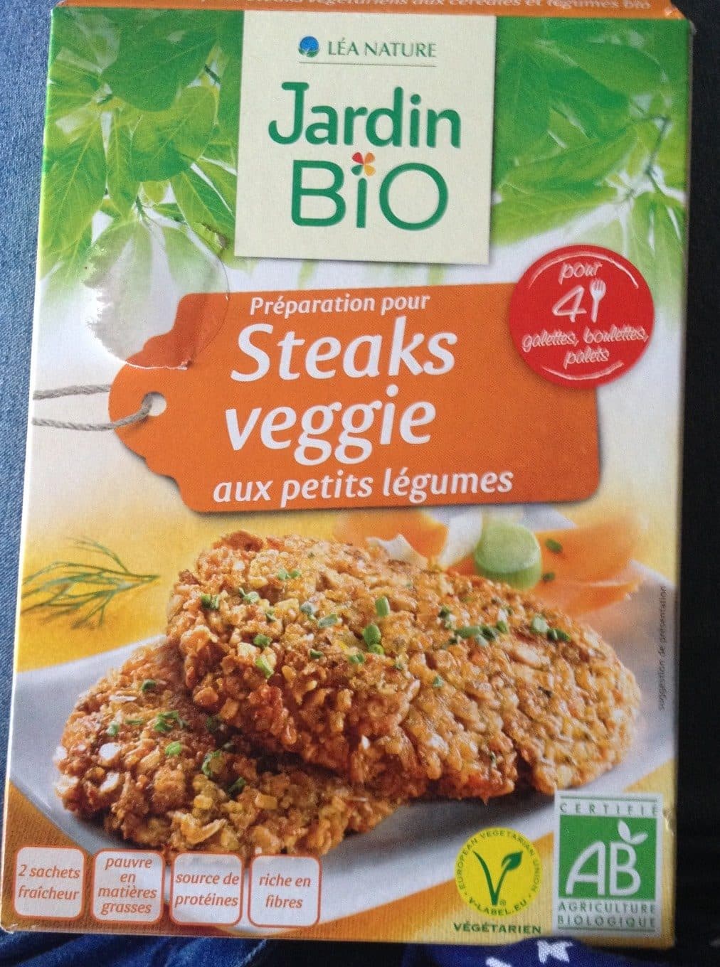 Jardin Bio Préparation pour steaks veggie aux petits légumes packshot