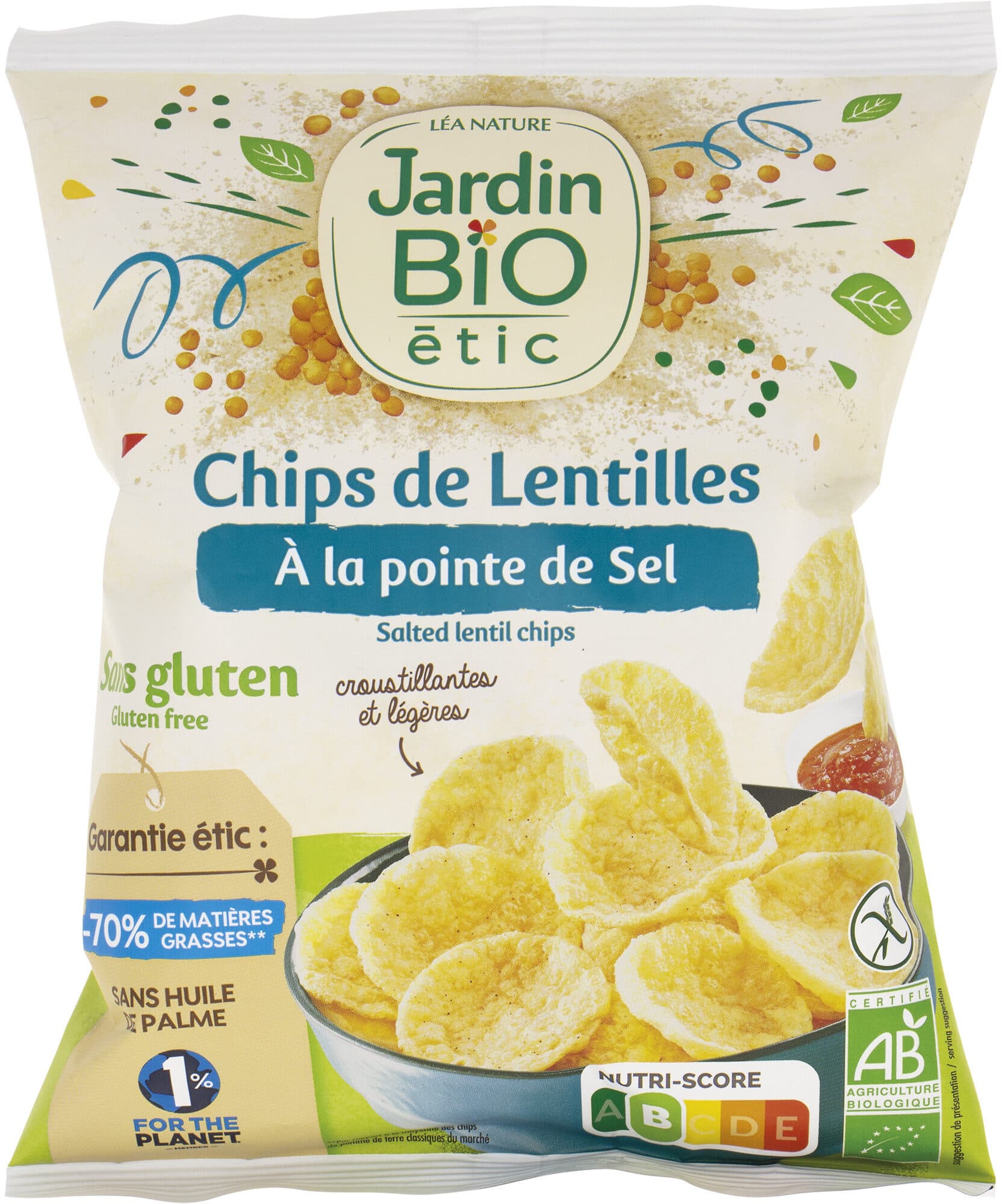 Jardin Bio étic Chips lentilles packshot