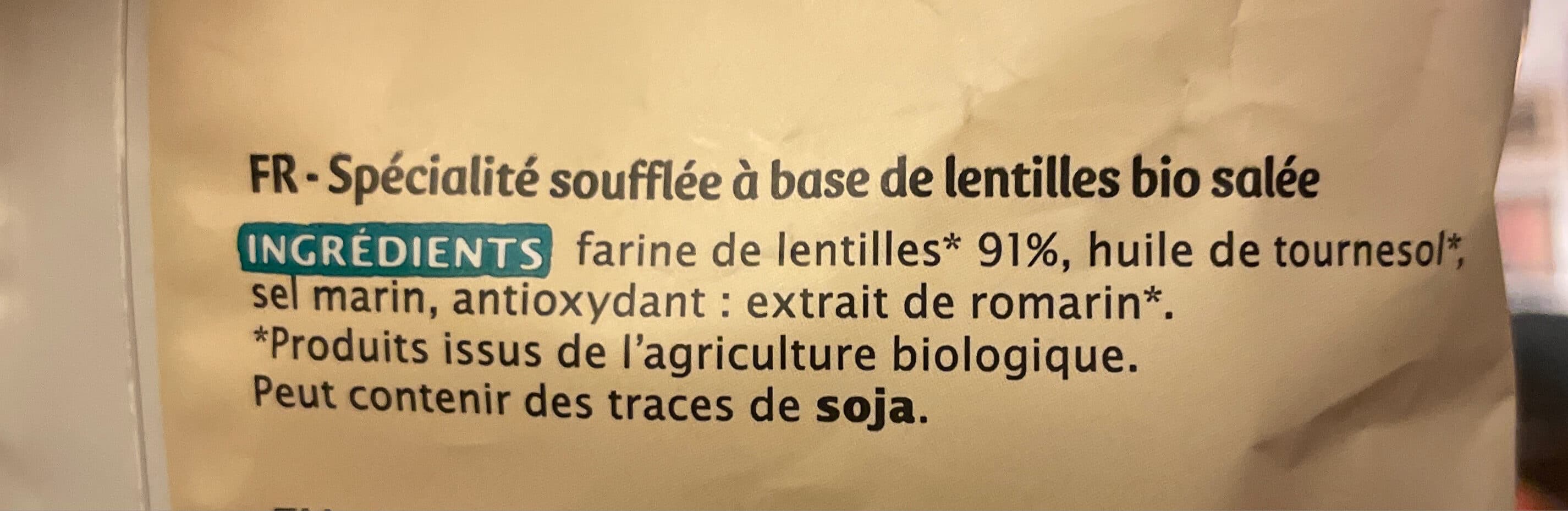 Jardin Bio étic Chips lentilles packshot