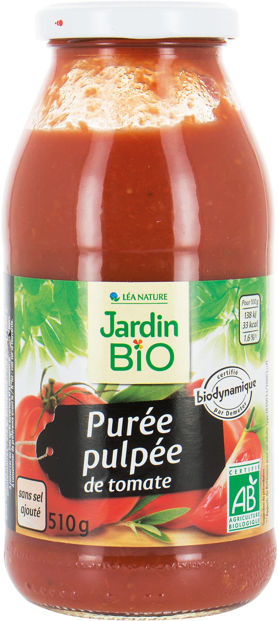 Jardin bio Purée pulpée de tomate packshot