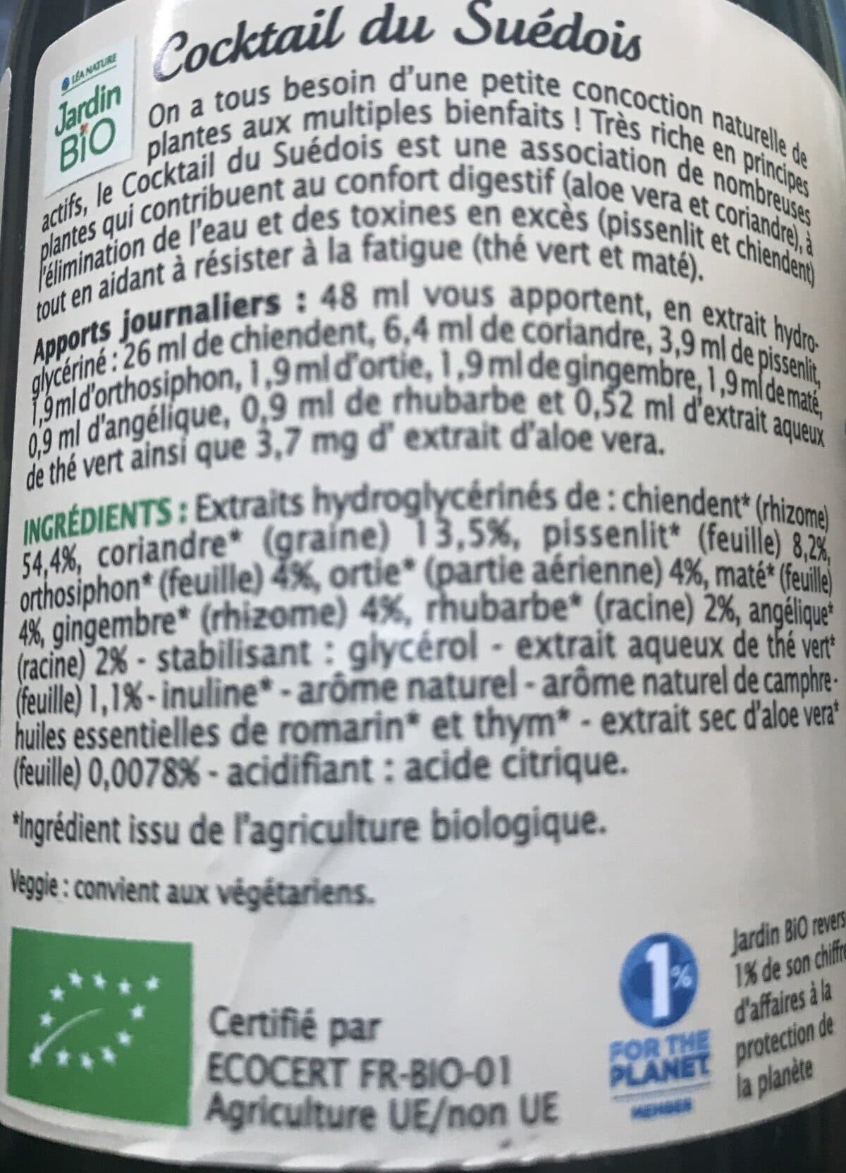 Open Food Facts Cocktail du suédois aux 11 plantes packshot